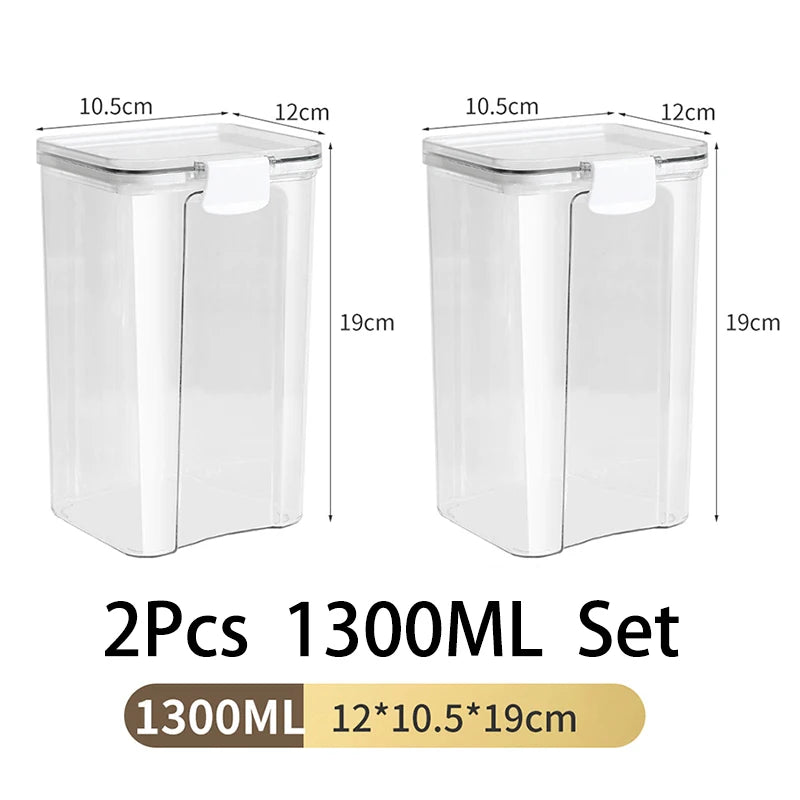 Clear & Fresh – Multi-Size Sealed Containers for Kitchen & Fridge