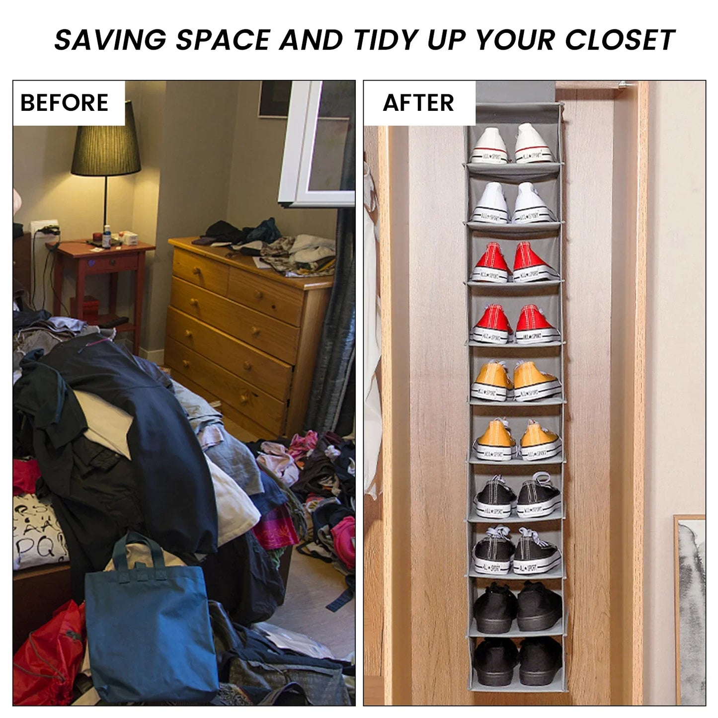 Vertical Versatility - Foldable Hanging Wardrobe Organiser