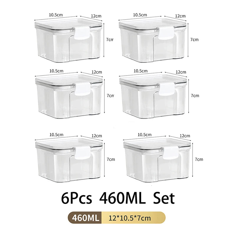 Clear & Fresh – Multi-Size Sealed Containers for Kitchen & Fridge