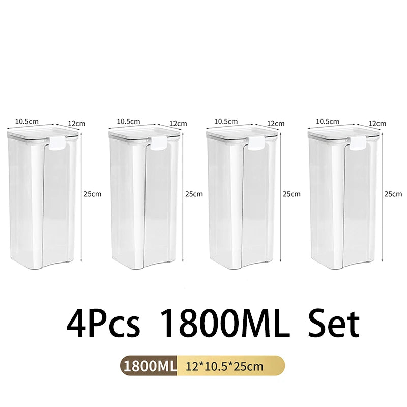 Clear & Fresh – Multi-Size Sealed Containers for Kitchen & Fridge