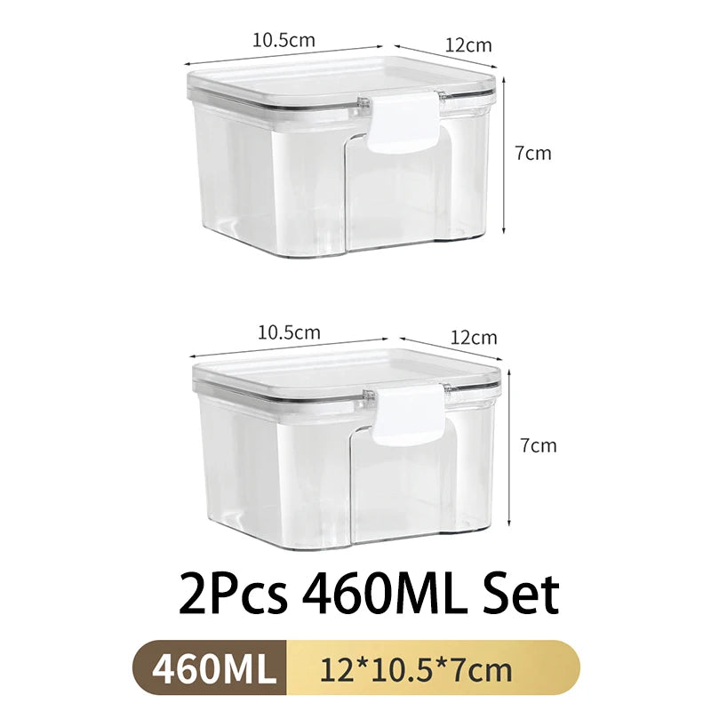 Clear & Fresh – Multi-Size Sealed Containers for Kitchen & Fridge