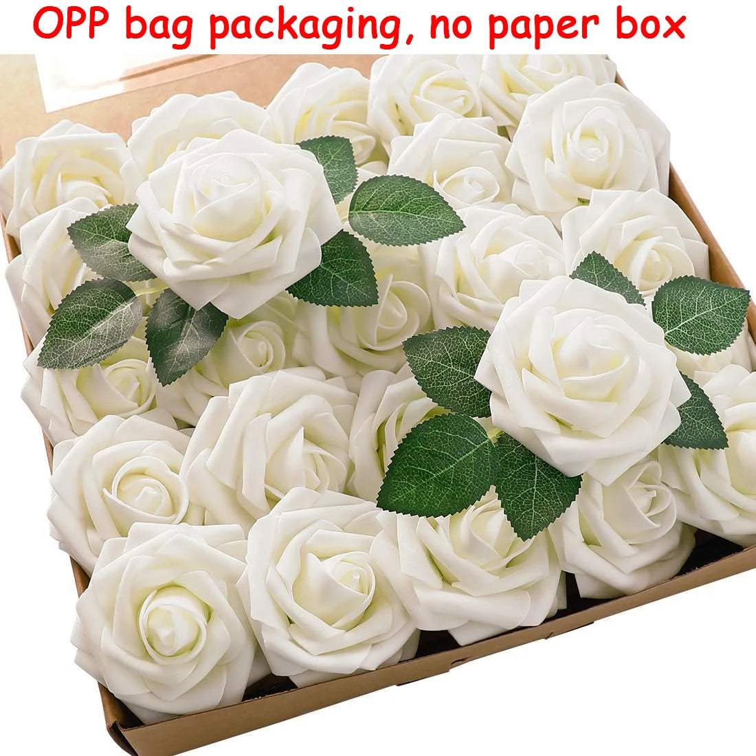 BlossomCraft 25 Artificial Roses with Stems – Elegant DIY Creations