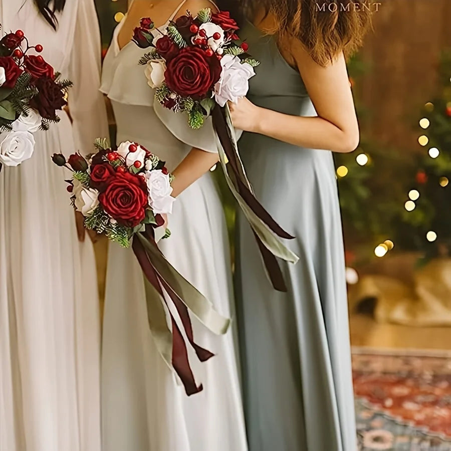 BlossomCraft 25 Artificial Roses with Stems – Elegant DIY Creations
