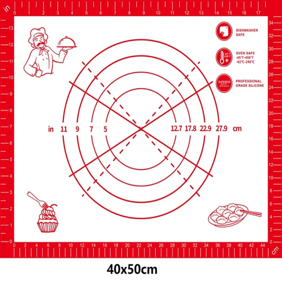 Baker’s Bliss Extra Thick Silicone Pastry Mat – Non-Stick Perfection