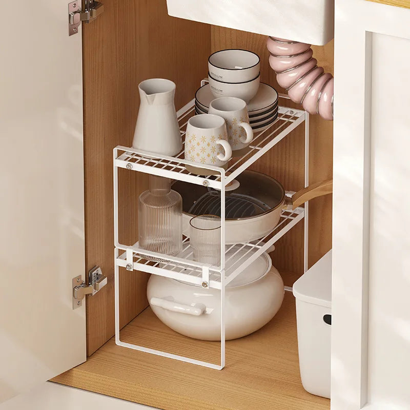 Adjustable Elegance - Expandable Organiser for a Tidy Kitchen