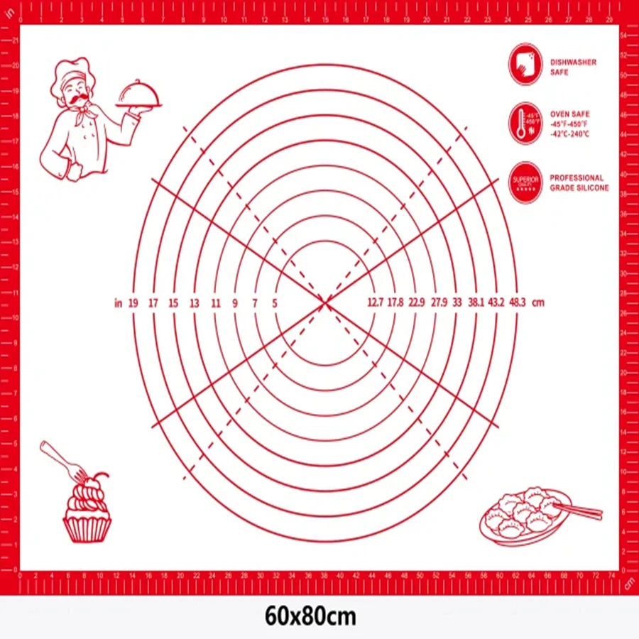Baker’s Bliss Extra Thick Silicone Pastry Mat – Non-Stick Perfection