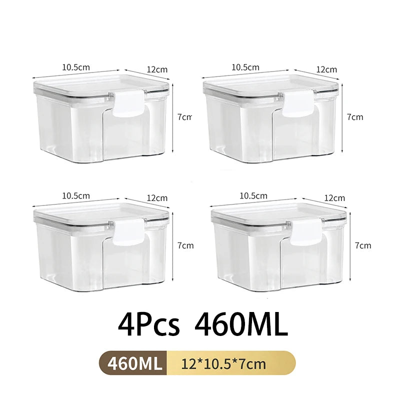 Clear & Fresh – Multi-Size Sealed Containers for Kitchen & Fridge