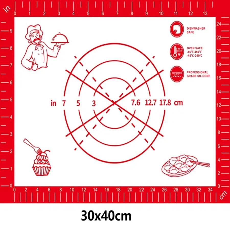 Baker’s Bliss Extra Thick Silicone Pastry Mat – Non-Stick Perfection