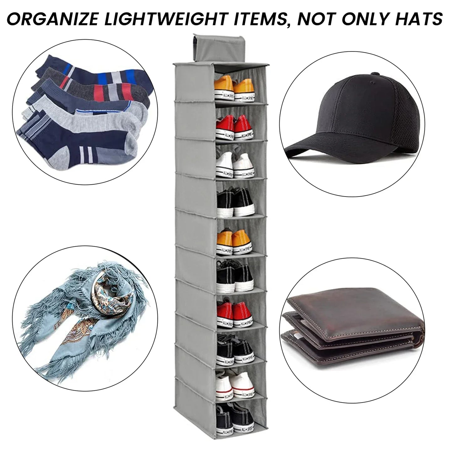 Vertical Versatility - Foldable Hanging Wardrobe Organiser