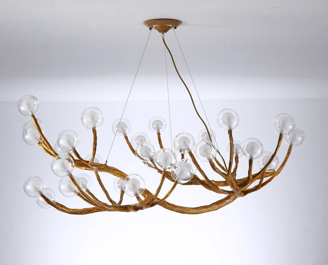 Rustic Nordic Glow – Retro LED Chandelier