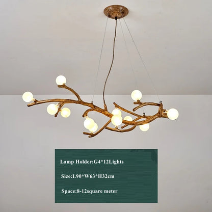Rustic Nordic Glow – Retro LED Chandelier
