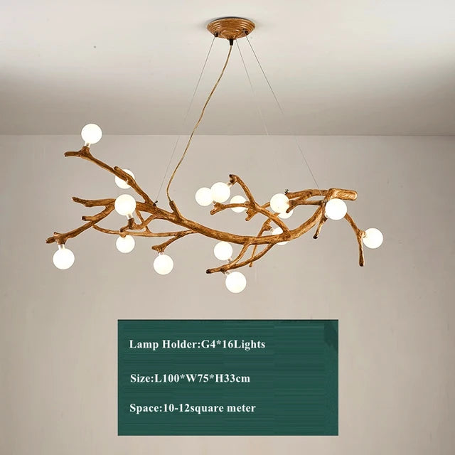 Rustic Nordic Glow – Retro LED Chandelier