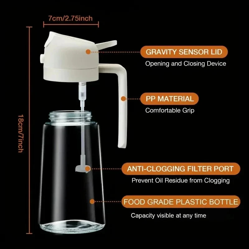 CookSmart Dual Oil Dispenser – Sprayer and Storage in One