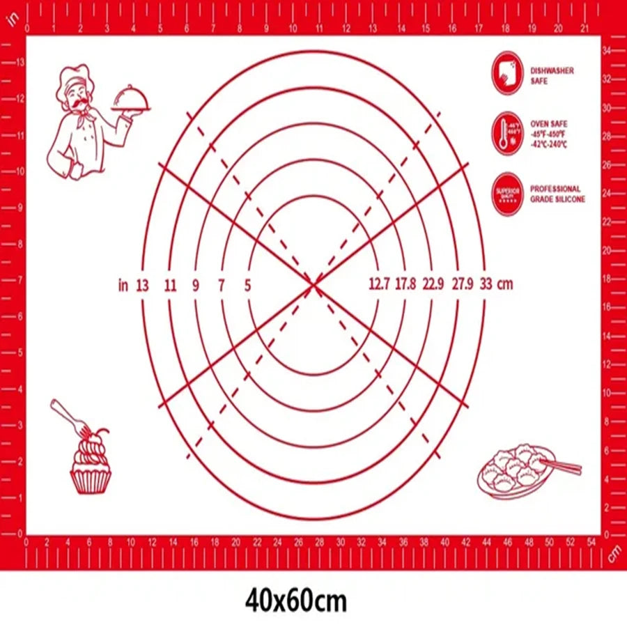 Baker’s Bliss Extra Thick Silicone Pastry Mat – Non-Stick Perfection