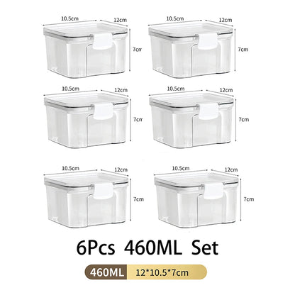 Clear & Fresh – Multi-Size Sealed Containers for Kitchen & Fridge