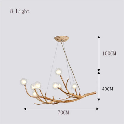 Rustic Nordic Glow – Retro LED Chandelier