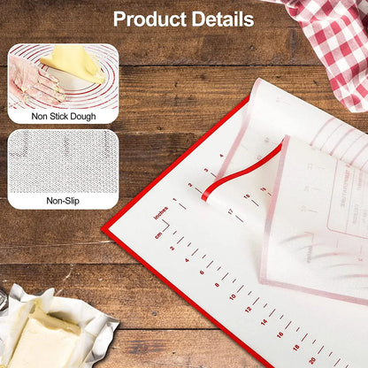 Baker’s Bliss Extra Thick Silicone Pastry Mat – Non-Stick Perfection