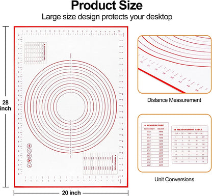 Baker’s Bliss Extra Thick Silicone Pastry Mat – Non-Stick Perfection