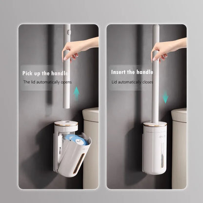 HygienePro – Disposable Toilet Brush Kit with Wall Mount