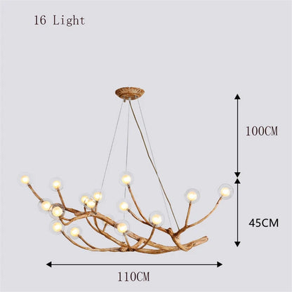 Rustic Nordic Glow – Retro LED Chandelier