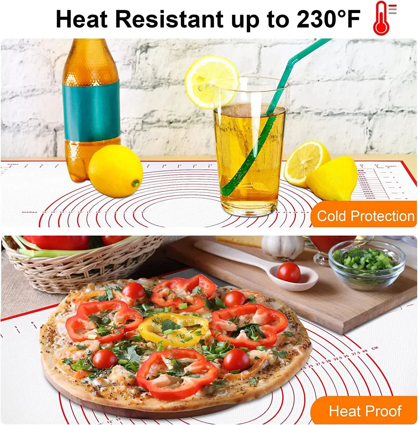 Baker’s Bliss Extra Thick Silicone Pastry Mat – Non-Stick Perfection