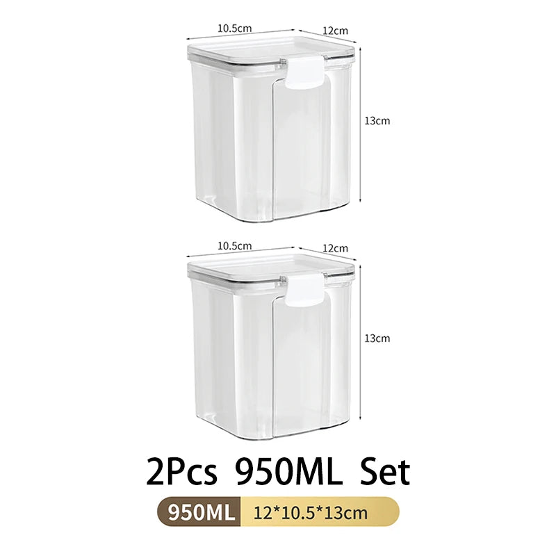 Clear & Fresh – Multi-Size Sealed Containers for Kitchen & Fridge
