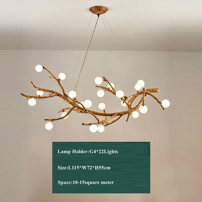 Rustic Nordic Glow – Retro LED Chandelier