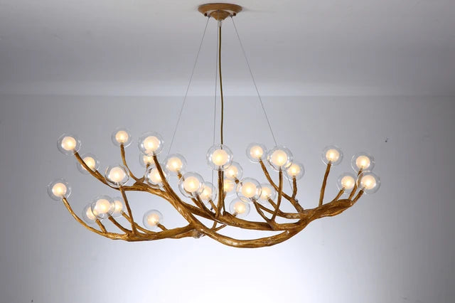 Rustic Nordic Glow – Retro LED Chandelier