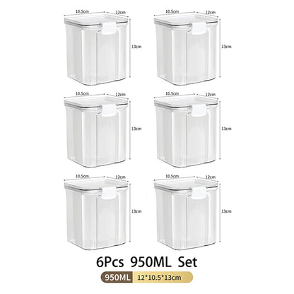 Clear & Fresh – Multi-Size Sealed Containers for Kitchen & Fridge