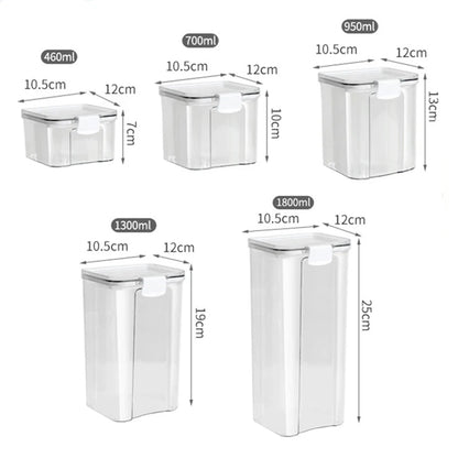 Clear & Fresh – Multi-Size Sealed Containers for Kitchen & Fridge